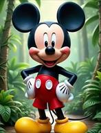 Diamond painting Mickey mouse 50x70 ronde steentjes, Ophalen of Verzenden, Nieuw, Knutselwerk