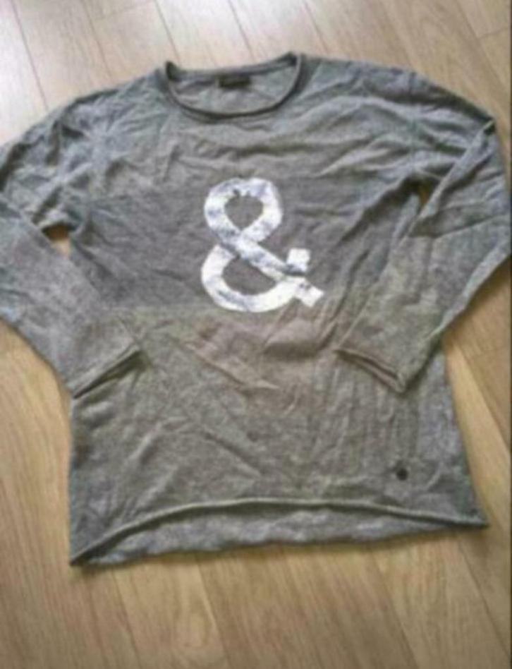 MALVIN Prachtige grijze trui met pailletten , maat 36, Kleding | Dames, Truien en Vesten, Zo goed als nieuw, Maat 36 (S), Grijs