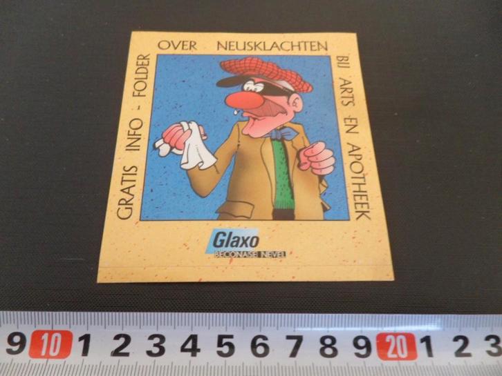 sticker GLAXO  Neusspray  DIEF *, Verzamelen, Stickers, Zo goed als nieuw, Ophalen