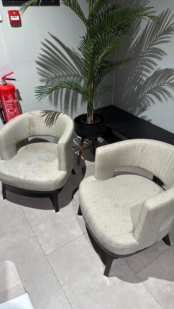 Stoel laguna PMP Funiture, Huis en Inrichting, Stoelen, Gebruikt, Twee, Stof, Grijs, Ophalen