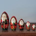 Retro Vintage Matroesjka Kerstman | Kerstdecoratie, Ophalen of Verzenden