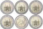 Duitsland 5x2 euro 2006, 2007, 2008, 2009, 2010, UNC, Ophalen of Verzenden, Duitsland, 2 euro, Losse munt