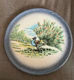 Aardewerk Italiaanse Schaal met Pauw Decoratie, Antiek en Kunst, Ophalen of Verzenden