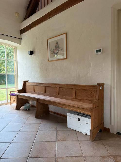 Originele Houten Kerkbank, Antiek en Kunst, Antiek | Meubels | Stoelen en Banken, Ophalen