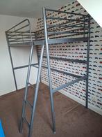 Metalen hoogslaper, Huis en Inrichting, Slaapkamer | Stapelbedden en Hoogslapers, Ophalen, Gebruikt, Eenpersoons, 200 cm