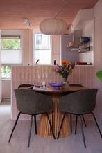 Kave Home Jeanette Teakhouten Eettafel - 120cm, Huis en Inrichting, Tafels | Eettafels, Ophalen, Gebruikt, 100 tot 150 cm, Vier personen