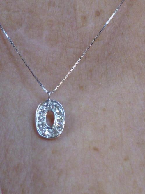 18 kt Goud Collier+Hanger 0,25 ct Diamant NIEUW +Certificaat, Sieraden, Tassen en Uiterlijk, Kettingen, Nieuw, Goud, Goud, Met edelsteen
