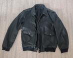 Zware Leren Bomberjack Motorjack large, Kleding | Heren, Ophalen of Verzenden, Zo goed als nieuw, Maat 52/54 (L), Zwart