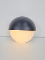 buitenlamp Bega 3048 zwart metaal wit rond glas '70 wandlamp, Waterbestendig, Netvoeding, 50 tot 250 watt, Ophalen of Verzenden