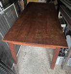 Te koop. Zware houten eettafel, Ophalen, Gebruikt, 100 tot 150 cm, 200 cm of meer