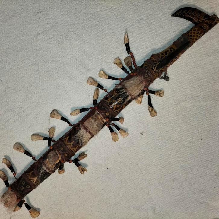 Traditioneel zwaard, Dayak Mandau, Borneo, Verzamelen, Overige Verzamelen, Ophalen of Verzenden