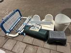 Camping tent kinderstoel droogmolen wasrek kruk bedhek mand, Ophalen, Gebruikt