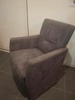 Eetkamerstoelen op wieltjes, antraciet leer (2 stuks), Ophalen, Minder dan 75 cm, Leer, 50 tot 75 cm