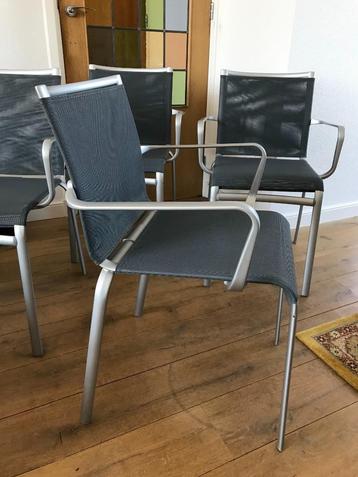 Set 4 Bontempi Casa NET design netweave stoel modern grijs beschikbaar voor biedingen