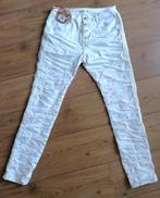 SUPER TRENDY witte (stretch)broek met gehaakte band mt. 38, Kleding | Dames, Maat 38/40 (M), Place du Jour, Wit, Nieuw