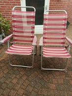 2 inklapbare tuinstoelen - leuning verstelbaar, Tuin en Terras, Tuinstoelen, Ophalen, Gebruikt, Aluminium, Verstelbaar