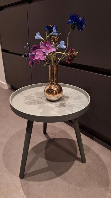 Bijzettafel van hout in kleur mint groen 41cm beschikbaar voor biedingen