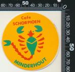 Sticker: Cafe Schorpioen - Minderhout, Ophalen of Verzenden, Zo goed als nieuw, Bedrijf of Vereniging