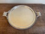 silverplated dienblad rond met grepen serveerschaal  Frans, Ophalen of Verzenden