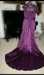 Luxe galajurk met sleep - maat 38, Kleding | Dames, Maat 38/40 (M), Galajurk, Paars, Nieuw