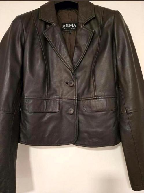 Leren Blazer van ARMA – Nieuw & Ongedragen!, Kleding | Dames, Jasjes, Kostuums en Pakken, Nieuw, Jasje, Maat 42/44 (L), Bruin