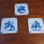 3 krijgsmannen Delftsblauwe oude tegels, Antiek en Kunst, Ophalen of Verzenden