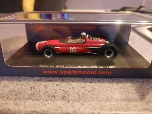 McLaren M4B n16 4th Monaco GP 1967 Bruce McLaren spark 1:43, Hobby en Vrije tijd, Modelauto's | 1:43, Zo goed als nieuw, Auto
