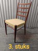 PASTOE vintage stoel stoelen eetkamerstoelen ladderstoelen, Vintage design Mid Century jaren 50 60 eetkamerstoelen, Drie, Gebruikt