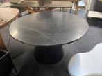 Eettafel zwart echt marmer 130cm stalen poot, Huis en Inrichting, Tafels | Eettafels, Ophalen, Rond, Nieuw, Vijf personen of meer