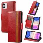 Luxe PU-leer Wallet Case Set for Apple iPhone 11 _ Rood, Verzenden, Nieuw, IPhone 11, Hoesje of Tasje