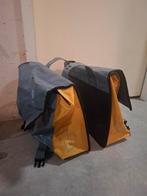 Dubbele fietstas geel/grijs Basil, Fietsen en Brommers, Fietsaccessoires | Fietstassen, Ophalen, Zo goed als nieuw, Basil