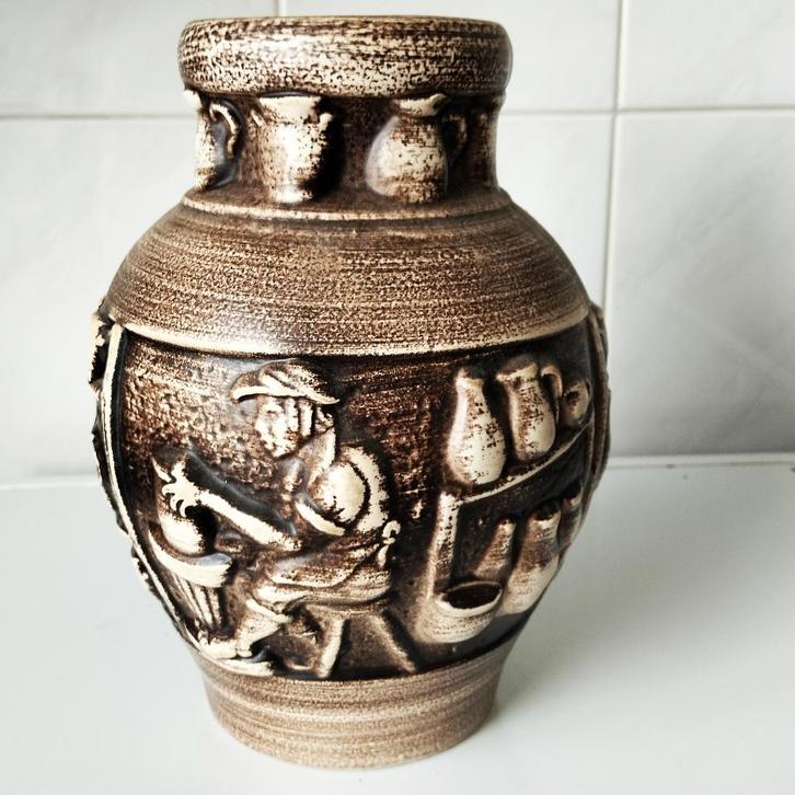 West Germany Knodgen vaas '60 jaren afb. Pottenbakker, Antiek en Kunst, Antiek | Keramiek en Aardewerk, Ophalen of Verzenden