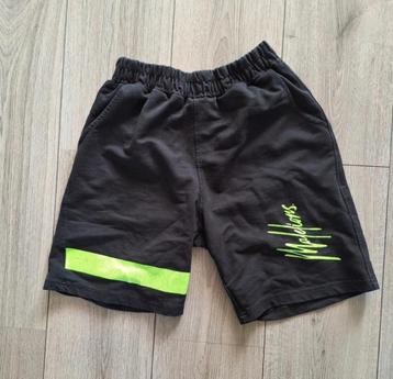 Malelions korte broek zwart met neongroen detail – maat S beschikbaar voor biedingen