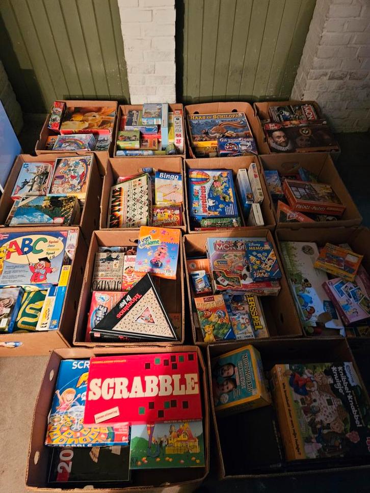 Grote partij gezelschapsspellen bordspellen spelletjes, Hobby en Vrije tijd, Gezelschapsspellen | Overige, Zo goed als nieuw, Ophalen of Verzenden