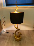 Gouden Slangen Lamp, Huis en Inrichting, Lampen | Tafellampen, Ophalen, Zo goed als nieuw, Metaal, 50 tot 75 cm