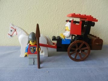Lego 6023 paard en wagen met ridder en jonkvrouw (uit 1986) beschikbaar voor biedingen