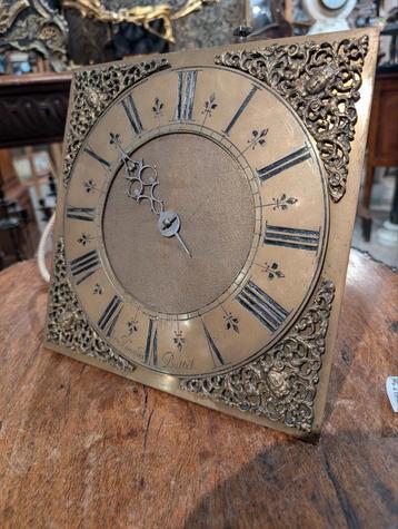 Antiek vroeg Engels lantaarn klok uurwerk 26x26 cm. €165. beschikbaar voor biedingen