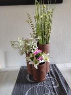 Metalen bloempotjes geroeste look, Ophalen, Rond, Nieuw, Tuin