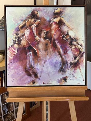 Kunst 'Jumping Masai', museumkwaliteit Marion van Nieuwpoort beschikbaar voor biedingen