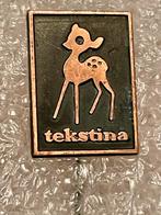 Oud Tekstina Speldje met Hert, Verzamelen, Speldjes, Pins en Buttons, Ophalen of Verzenden, Gebruikt, Dier of Natuur, Speldje of Pin