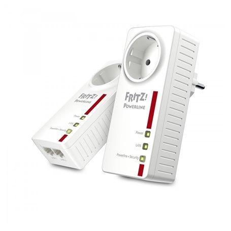 AVM FRITZ!Powerline 1220E Set- Powerlinde-adapter 1200 Mbps, Computers en Software, Powerlines, Zo goed als nieuw, Ophalen of Verzenden