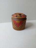 Amsterdamse school houten dekseldoos.Batikstijl., Ophalen of Verzenden
