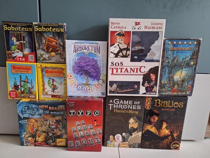 Opkuis Bordspelkast - kleine spelletjes, Hobby en Vrije tijd, Gezelschapsspellen | Bordspellen, Gebruikt, Verzenden