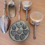 Antiek, brocante koperen keukengerei, Ophalen of Verzenden