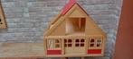 Super leuk houten poppenhuis, Ophalen, Zo goed als nieuw, Poppenhuis