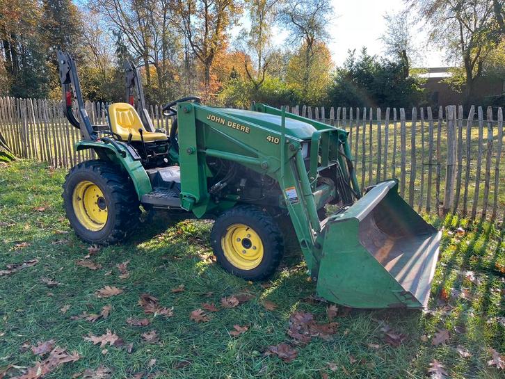 John deere 4010 met voorlader, Tuin en Terras, Zitmaaiers, Zo goed als nieuw, 120 cm of meer, Ophalen of Verzenden