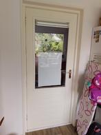 Buitendeur met slot en ventilatierooster, Ophalen, 80 tot 100 cm, 200 tot 215 cm, Glas