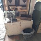Brocante oude kist salontafel, Ophalen, Minder dan 50 cm, Gebruikt, 50 tot 100 cm