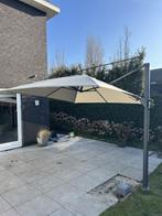 Platinum Challenger  Zweefparasol T2 Premium 3x3 meter Grijs, Tuin en Terras, Parasols, Ophalen, Kantelbaar, 2 tot 3 meter, Zweefparasol