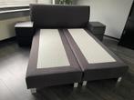2 pers boxspring incl hoofdbord en kasjes, Ophalen, Tweepersoons, Zo goed als nieuw, 180 cm